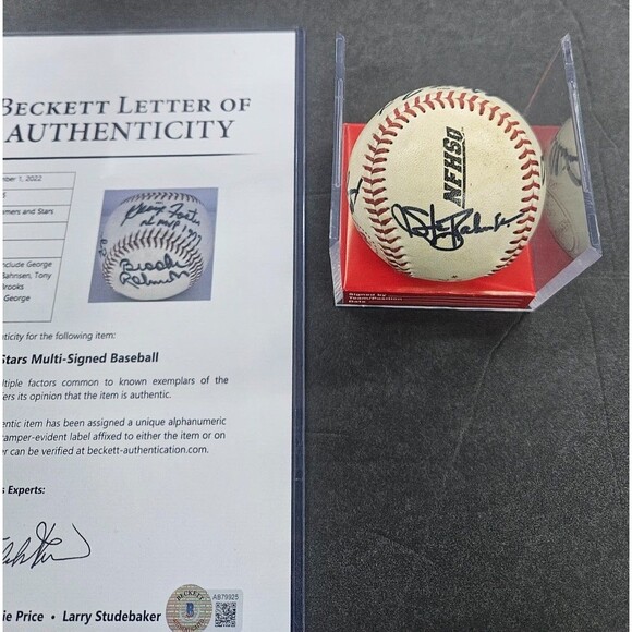 George Foster, Tony Oliva, Brooks Robinson, George Thomas -Signed Baseball - BAS - Picture 5 of 10